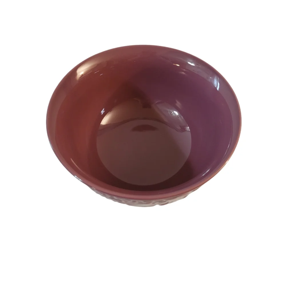 Temptations by Tara Fruit Basket Pattern Bowl Plum